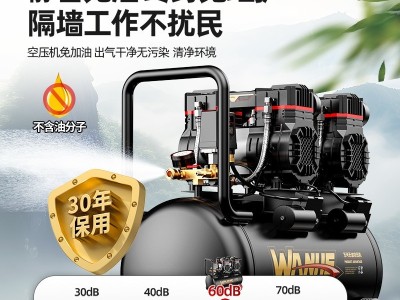 空压机小型220v工业级无油静音便携木工气泵高压打气泵空气压缩机图4