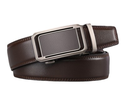 自动扣真皮皮带 公司企业高档礼盒套装礼品腰带 商务男士皮带1069图5