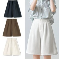 西装短裤女夏季百搭2025新款小个子高腰宽松阔腿休闲西装裤女