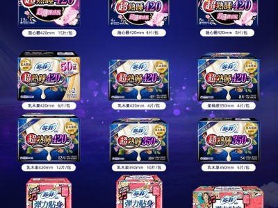 苏菲卫生巾绵柔超熟睡超长姨妈巾弹力贴身安心安睡裤护垫一箱批发图3