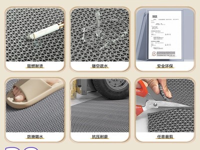 镂空pvc塑料地毯浴室卫生间游泳池厨房耐脏脚垫家用防水防滑地垫图3