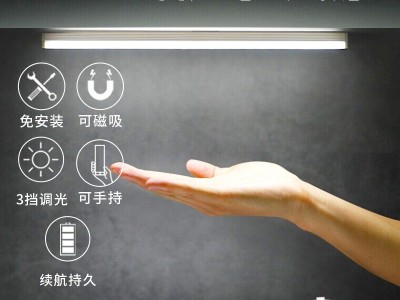 人体感应灯条usb充电led磁吸橱柜衣柜酒柜走廊过道应急小夜灯图6