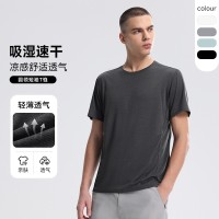 鸟家同款2025专业速干上衣户外运动休闲通勤圆领弹力T恤跑步短袖