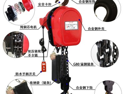 环链电动葫芦380V1t3t5t10吨链条式吊机220v提升机起重倒链电葫芦图4