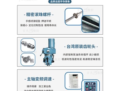 厂家现货台湾快捷铣床铣之郎新虎将首钻精密台湾4GT高精密铣床图3